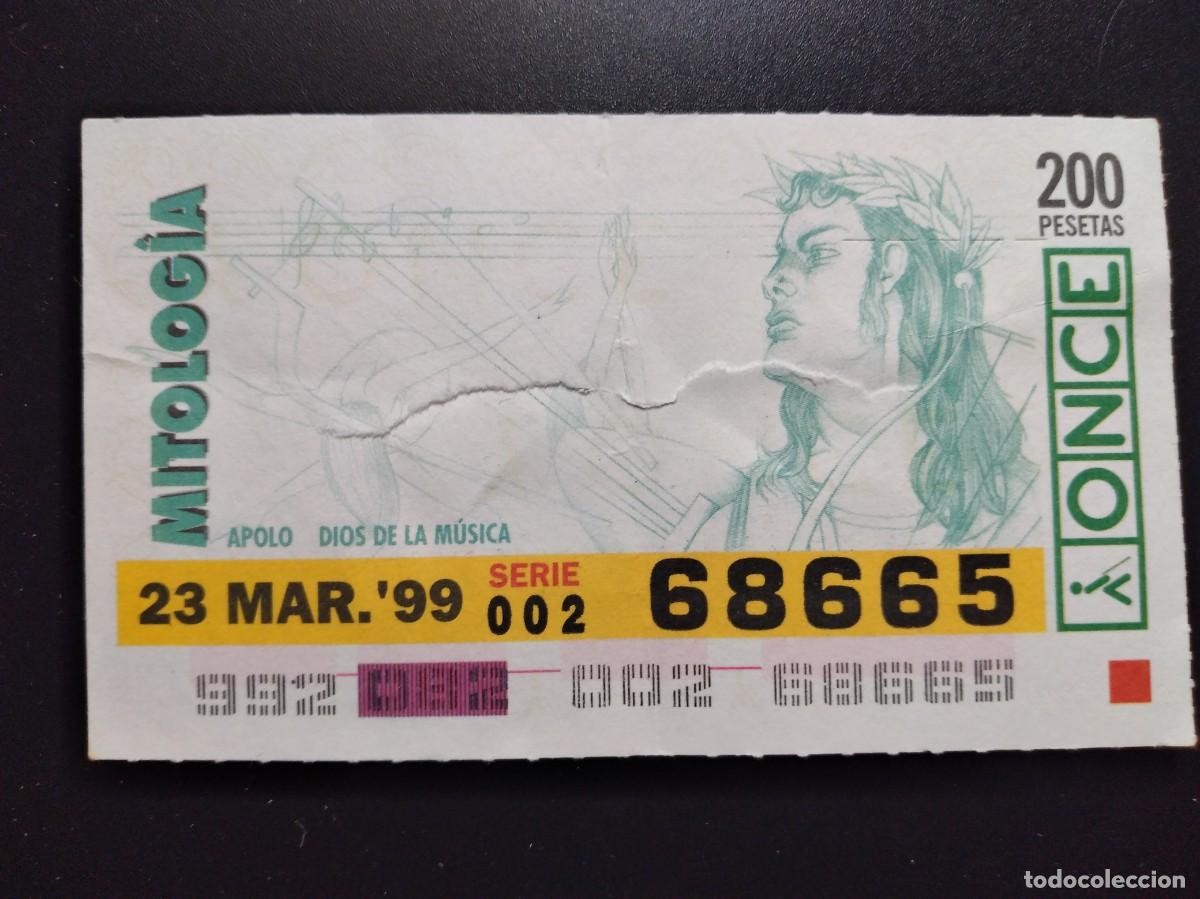 Cupones ONCE: CUP&Oacute;N ONCE MITOLOG&Iacute;A APOLO DIOS DE LA M&Uacute;SICA 23 MARZO 99 1999 68665