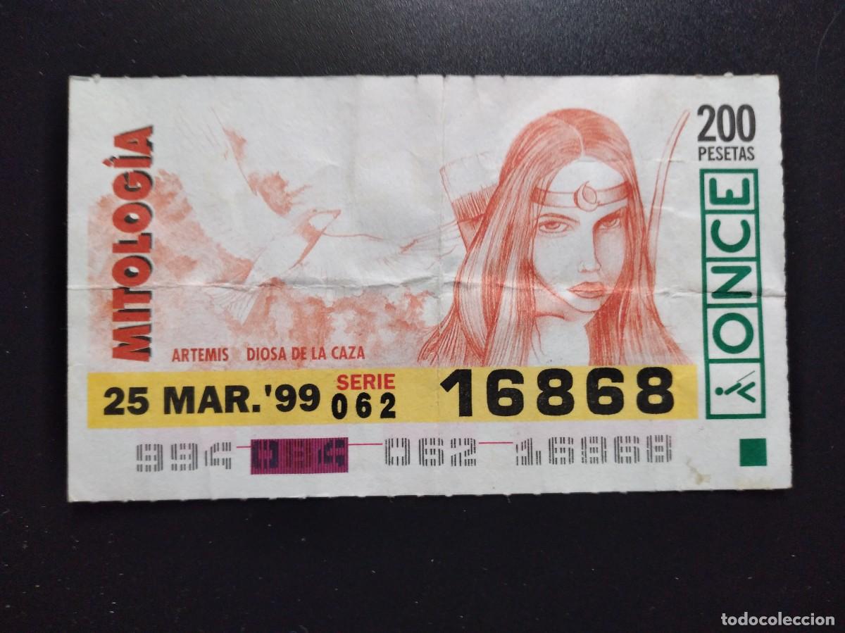 Cupones ONCE: CUP&Oacute;N ONCE MITOLOG&Iacute;A ARTEMIS DIOSA DE LA CAZA 25 MARZO 99 1999 16868