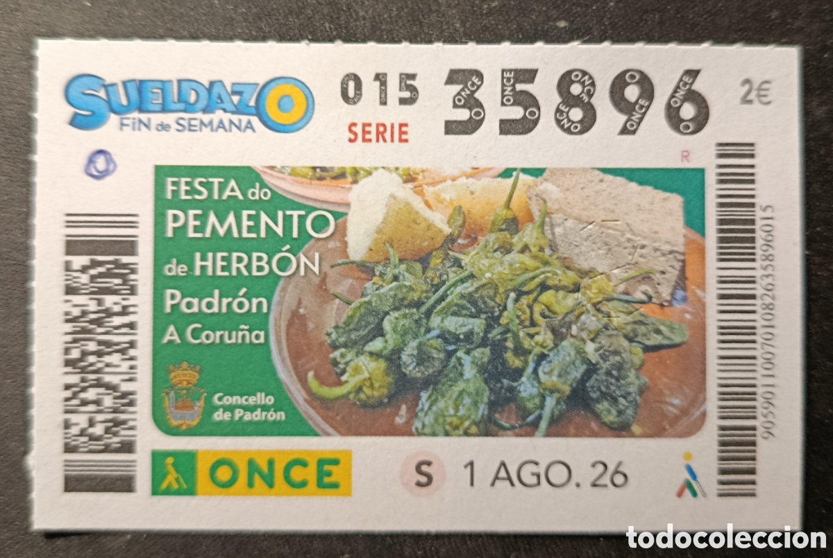 Cupones ONCE: N&deg; 35896 (1/AGOSTO/2026)-LA CORU&Ntilde;A