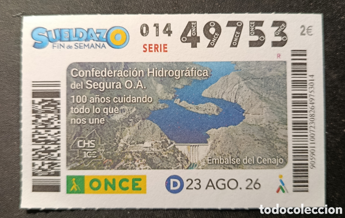Cupones ONCE: N&deg; 49753 (23/AGOSTO/2026)-MURCIA