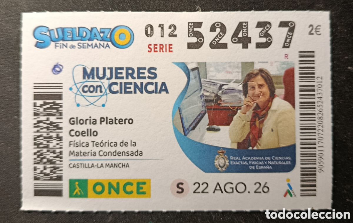Cupones ONCE: N&deg; 52437 (22/AGOSTO/2026)-CASTILLA/LA MANCHA