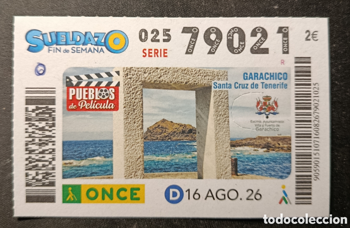 Cupones ONCE: N&deg; 79021 (16/AGOSTO/2026)-CANARIAS