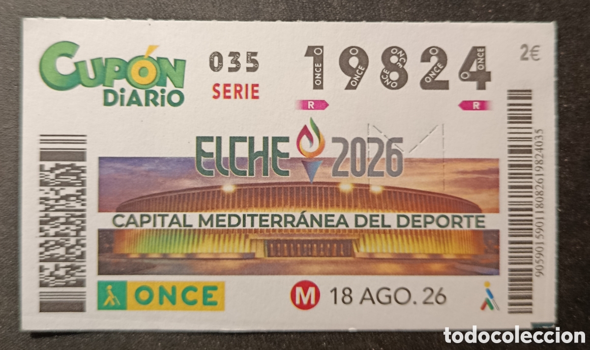 Cupones ONCE: N&deg; 19824 (18/AGOSTO/2026)-ALICANTE