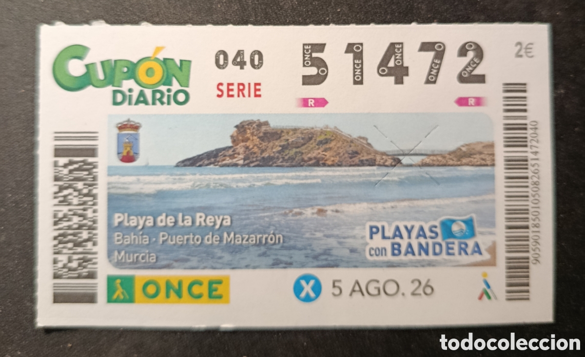 Cupones ONCE: N&deg; 51472 (5/AGOSTO/2026)-MURCIA
