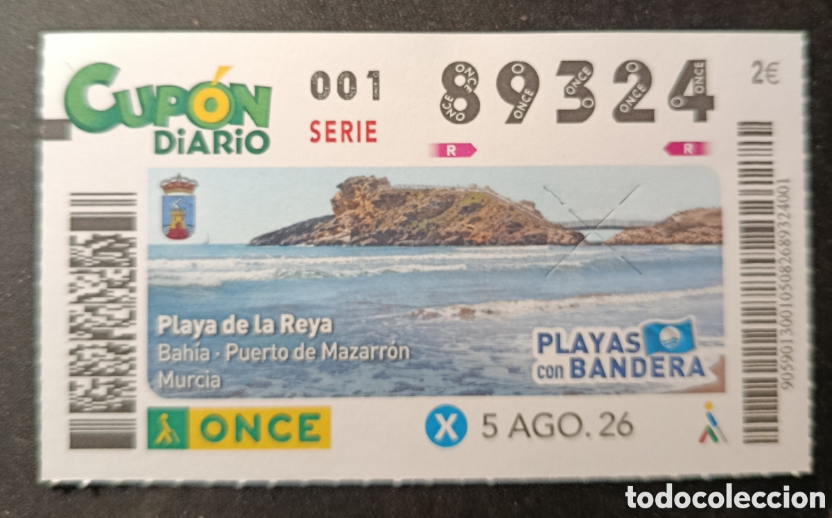 Cupones ONCE: N&deg; 89324 (5/AGOSTO/2026)-MURCIA