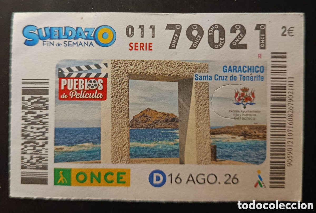 Cupones ONCE: N&deg; 79021 (16/AGOSTO/2026)-CANARIAS