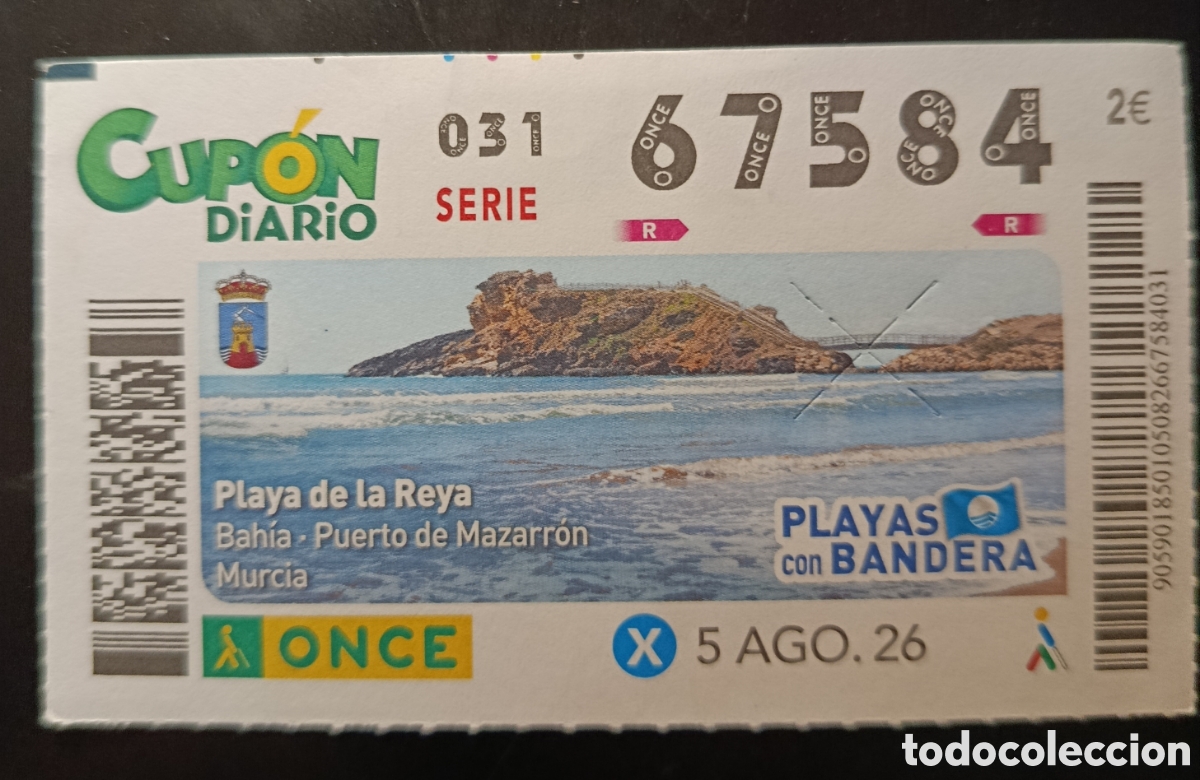 Cupones ONCE: N&deg; 67584 (5/AGOSTO/2026)-MURCIA