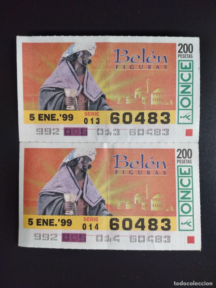 Cupones ONCE: CUP&Oacute;N ONCE NAVIDAD BEL&Eacute;N FIGURAS 5 ENERO 99 1999 60483