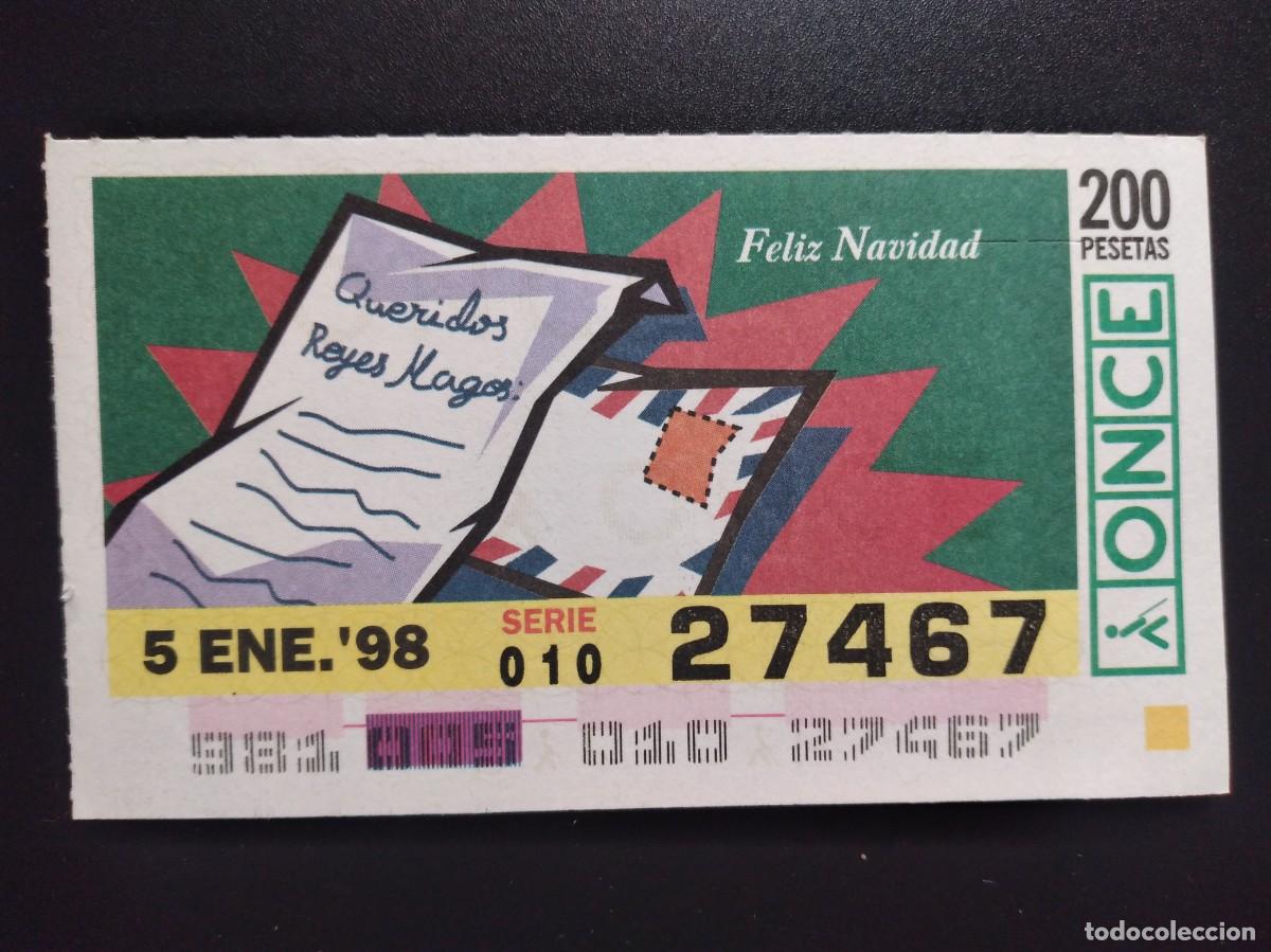 Cupones ONCE: CUP&Oacute;N ONCE FELIZ NAVIDAD QUERIDOS REYES MAGOS 5 ENERO 98 1998 27467