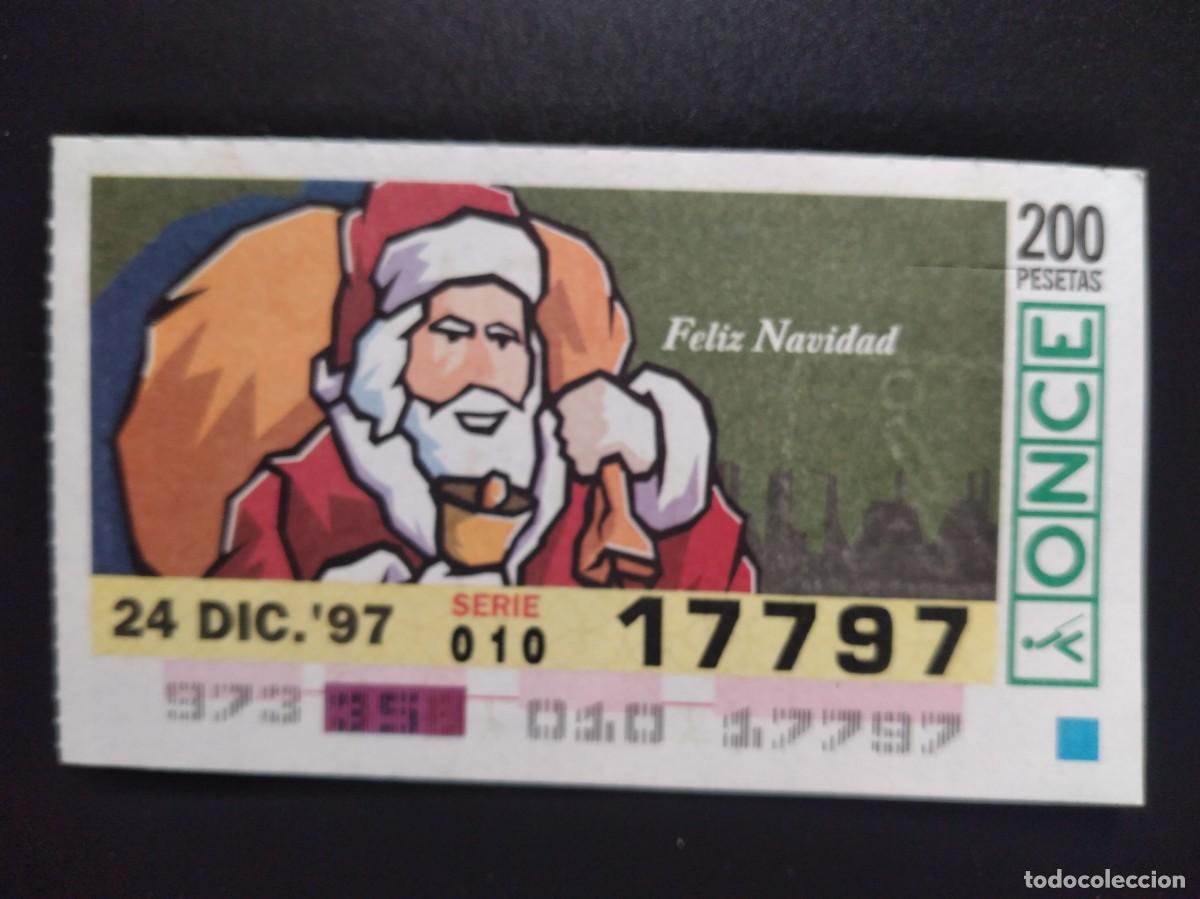 Cupones ONCE: CUP&Oacute;N ONCE FELIZ NAVIDAD PAPA NOEL SANTA CLAUS 24 DICIEMBRE 97 1997 17797