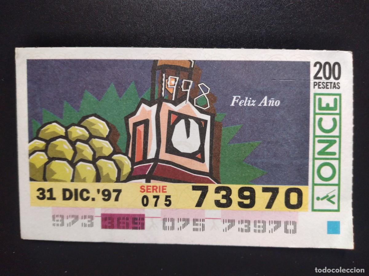 Cupones ONCE: CUP&Oacute;N ONCE FELIZ A&Ntilde;O NOCHEVIEJA CAMPANADAS UVA 31 DICIEMBRE 97 1997 73970