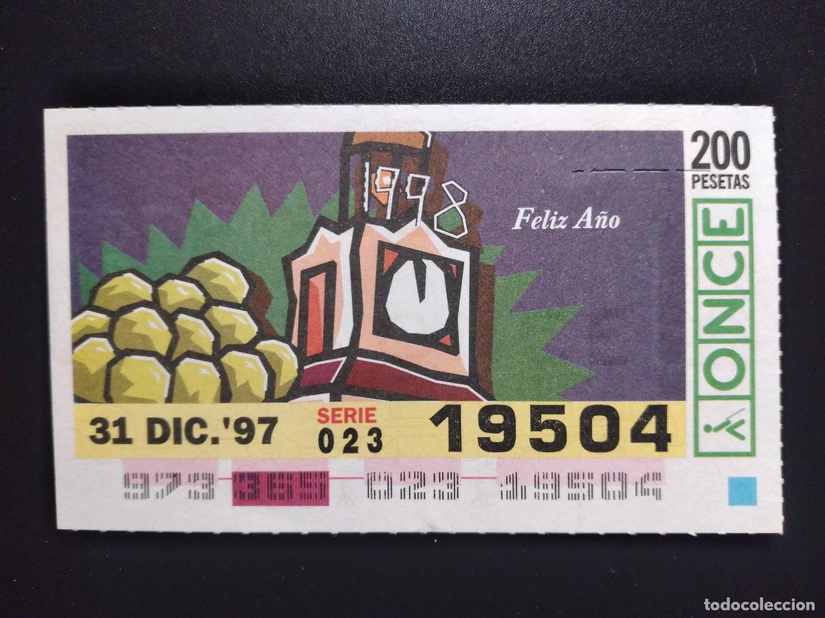 Cupones ONCE: CUP&Oacute;N ONCE FELIZ A&Ntilde;O NOCHEVIEJA CAMPANADAS UVA 31 DICIEMBRE 97 1997 19504
