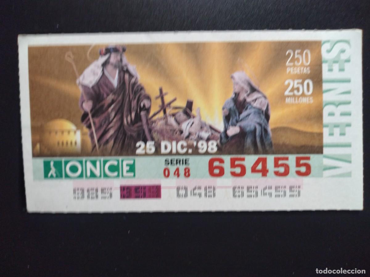 Cupones ONCE: CUP&Oacute;N ONCE NAVIDAD BEL&Eacute;N FIGURAS PORTAL NACIMIENTO 25 DICIEMBRE 98 1998 65455