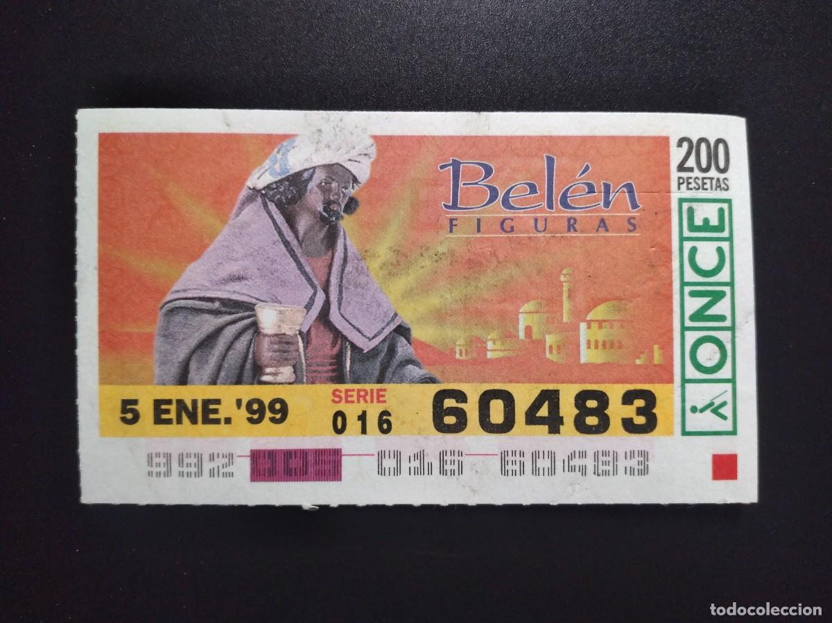 Cupones ONCE: CUP&Oacute;N ONCE NAVIDAD BEL&Eacute;N FIGURAS 5 ENERO 99 1999 60483