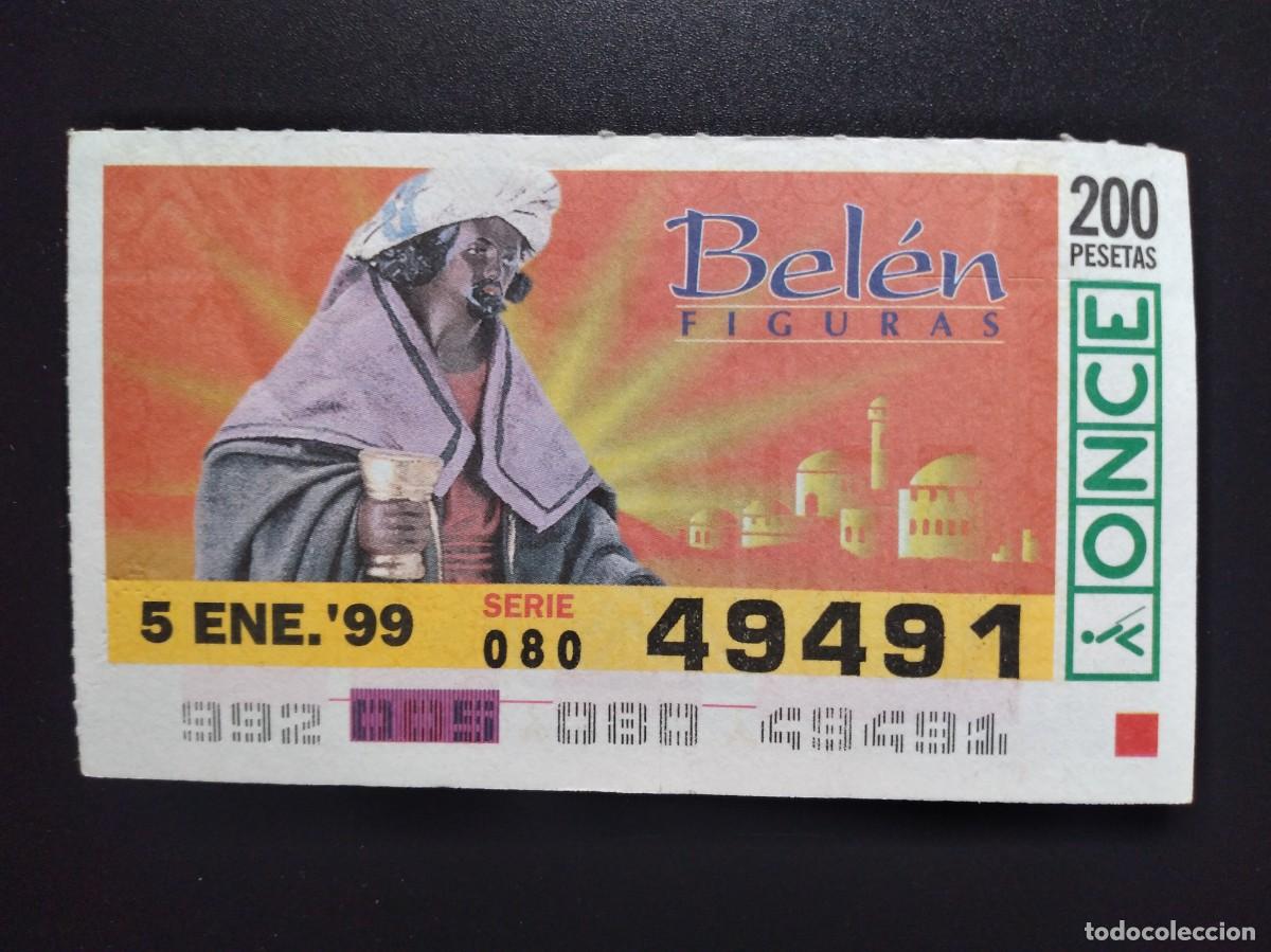 Cupones ONCE: CUP&Oacute;N ONCE NAVIDAD BEL&Eacute;N FIGURAS 5 ENERO 99 1999 49491