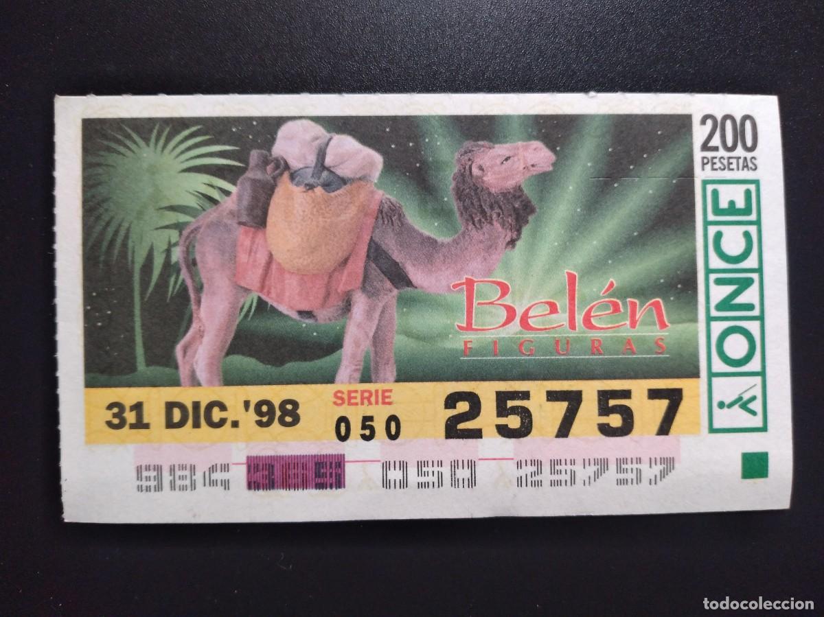 Cupones ONCE: CUP&Oacute;N ONCE NAVIDAD BEL&Eacute;N FIGURAS CAMELLO 31 DICIEMBRE 98 1998 25757