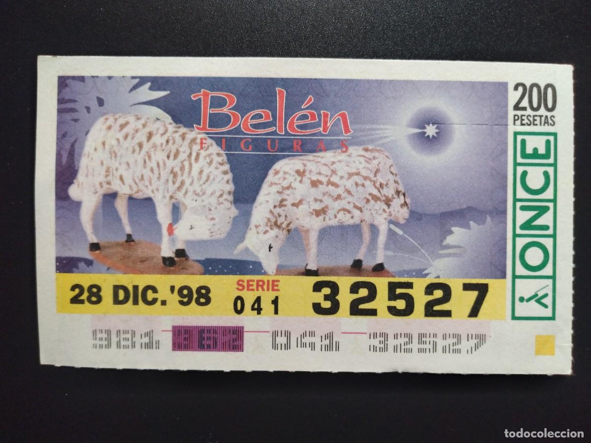Cupones ONCE: CUP&Oacute;N ONCE NAVIDAD BEL&Eacute;N FIGURAS OVEJAS 28 DICIEMBRE 98 1998 32527