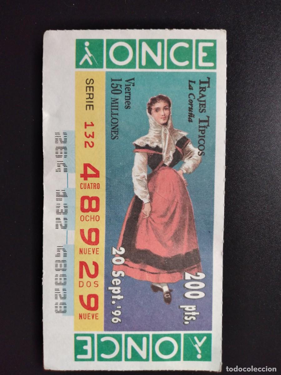 Cupones ONCE: CUP&Oacute;N ONCE TRAJES T&Iacute;PICOS LA CORU&Ntilde;A 20 SEPTIEMBRE 96 1996 48929