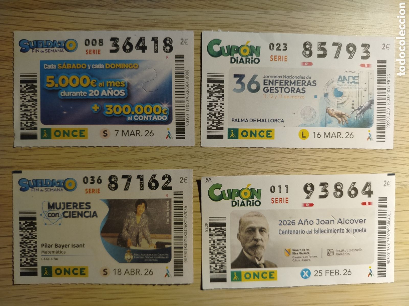 Cupones ONCE: CUPONES ONCE A&Ntilde;O 2026 FEBRERO MARZO ABRIL