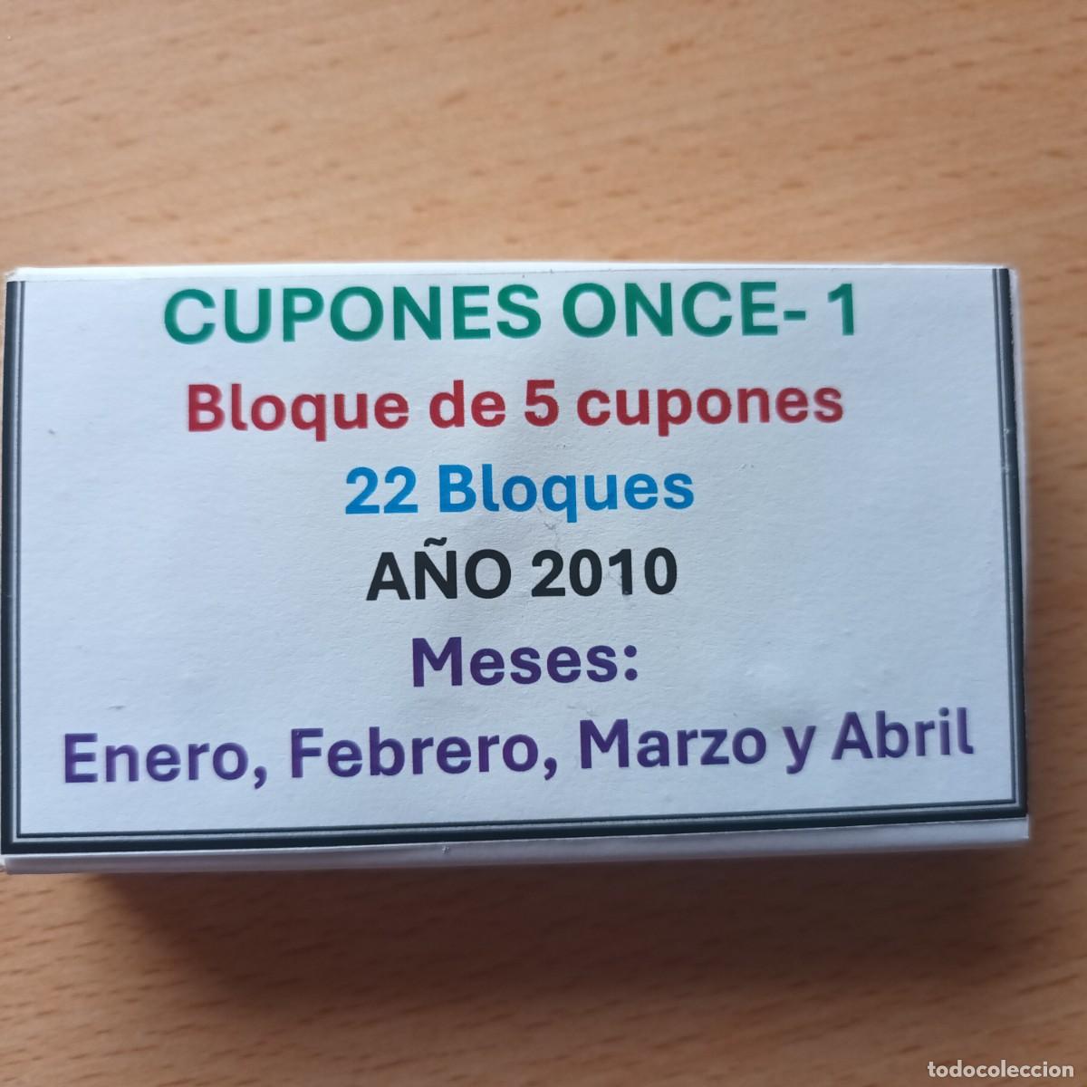 Cupones ONCE: Cupones Once bloques de 5 cupones - 1