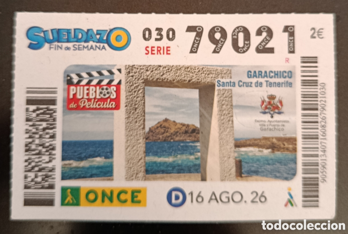 Cupones ONCE: N&deg; 79021 (16/AGOSTO/2026)-CANARIAS