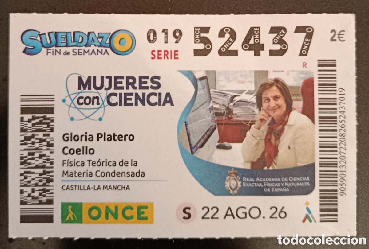 Cupones ONCE: N&deg; 52437 (22/AGOSTO/2026)-CASTILLA-LA MANCHA