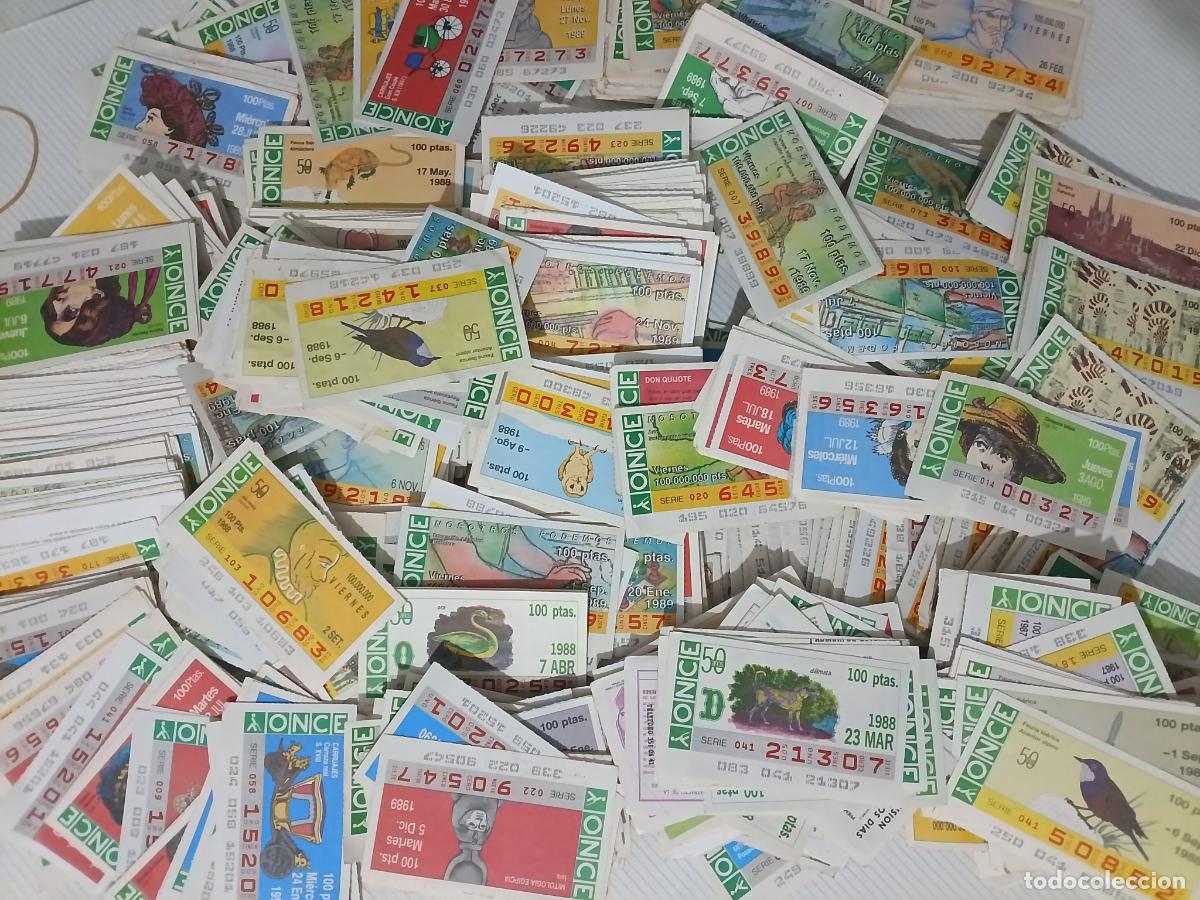 Cupones ONCE: Cupones ONCE a&ntilde;os 80: lote de 2300-2400 uds.