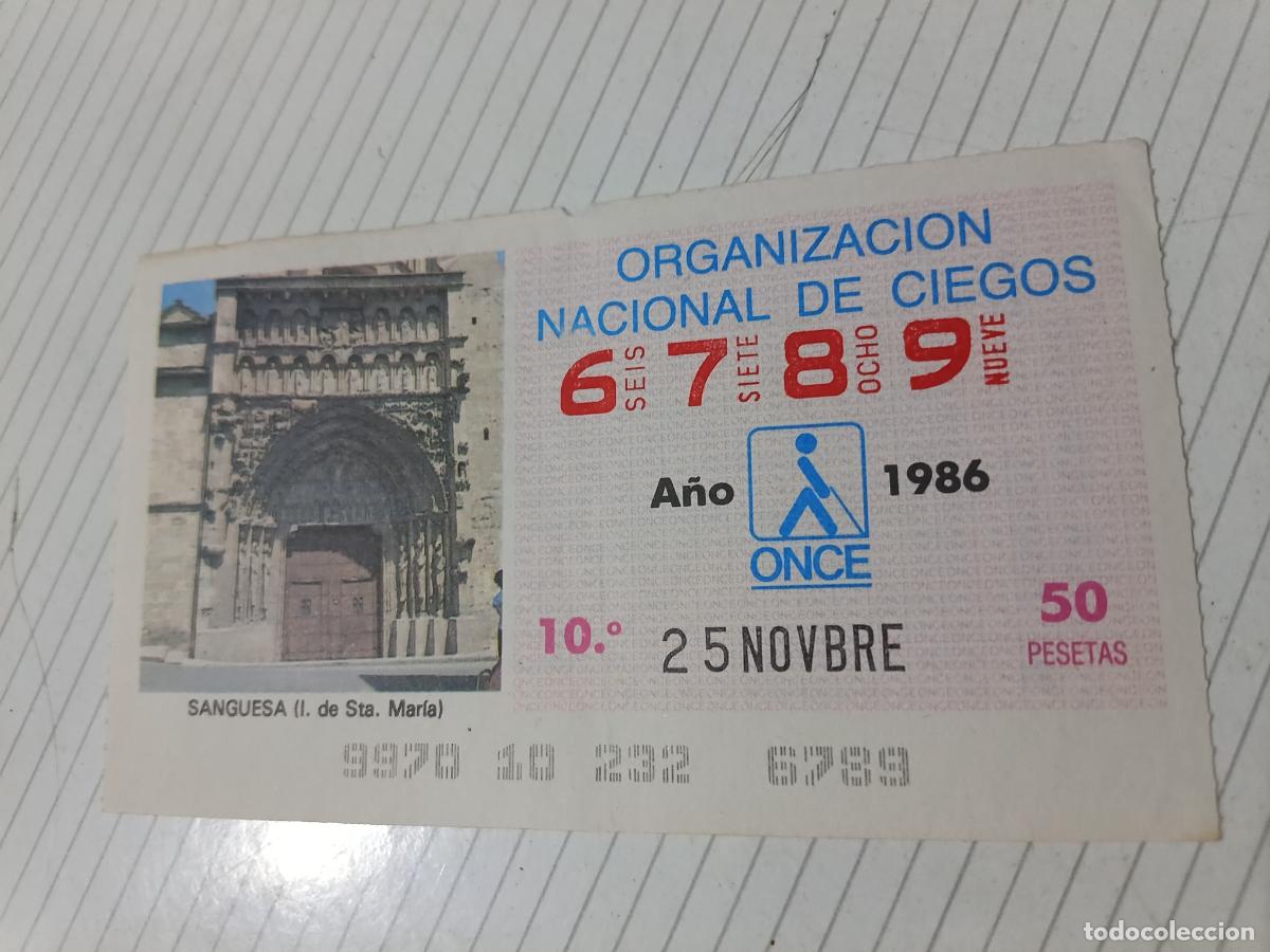 Cupones ONCE: Cup&oacute;n ONCE, Sang&uuml;esa, Navarra 1986