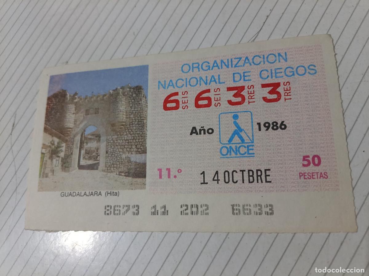 Cupones ONCE: Cup&oacute;n ONCE, Guadalajara, Hita 1986