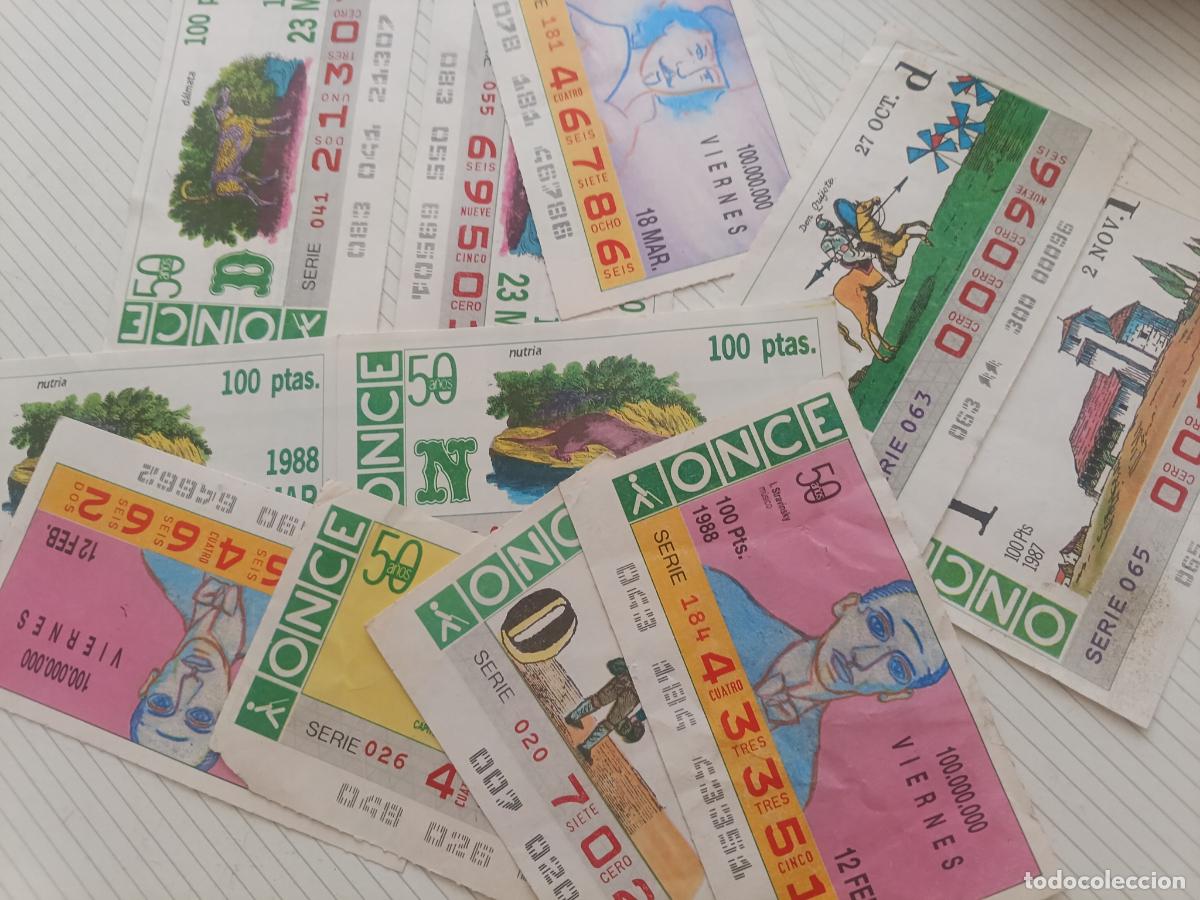Cupones ONCE: ONCE 12 cupones 1987 1988