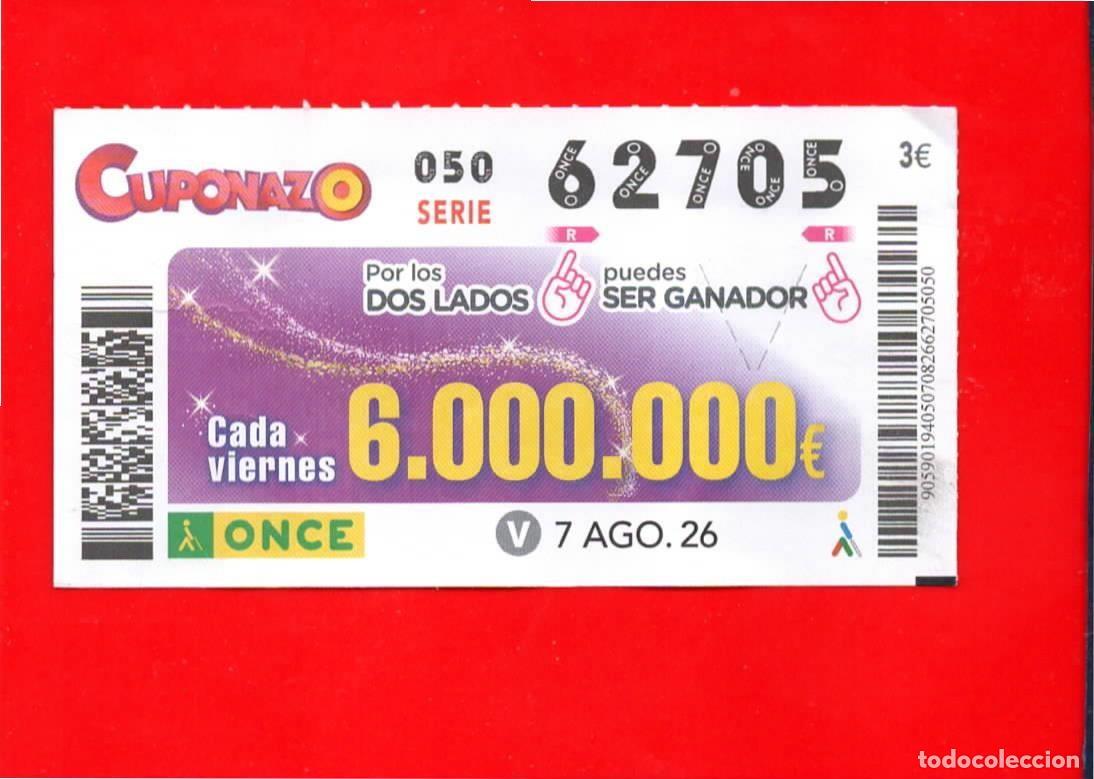 Cupones ONCE: Cup&oacute;n ONCE 7 agosto 2026