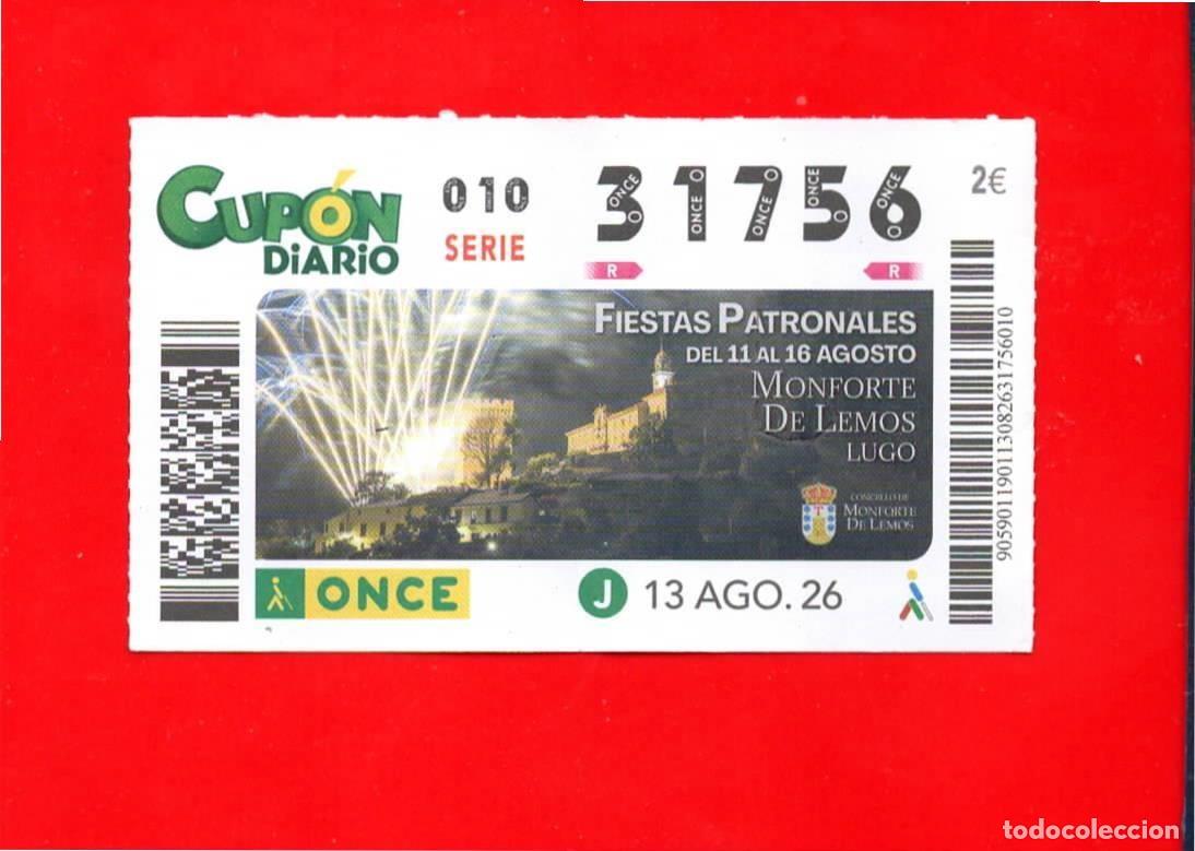 Cupones ONCE: Cup&oacute;n ONCE 13 agosto 2026