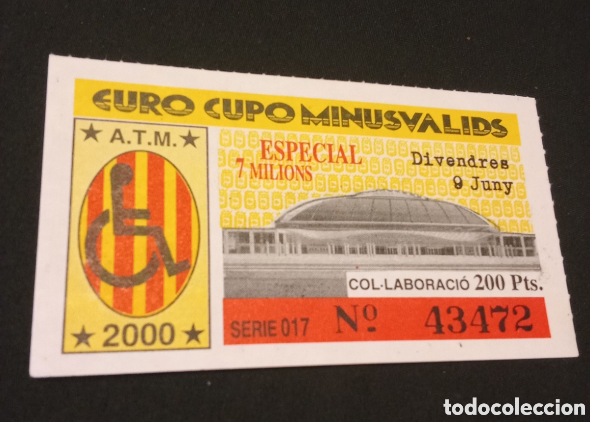 Cupones ONCE: CUPON ASOCIACI&Oacute;N TARRACO MISNUVALIDS