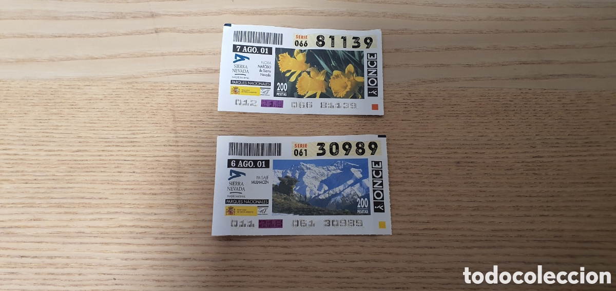 Cupones ONCE: 2 N&uacute;meros Once a&ntilde;o 2001 - Foto 1