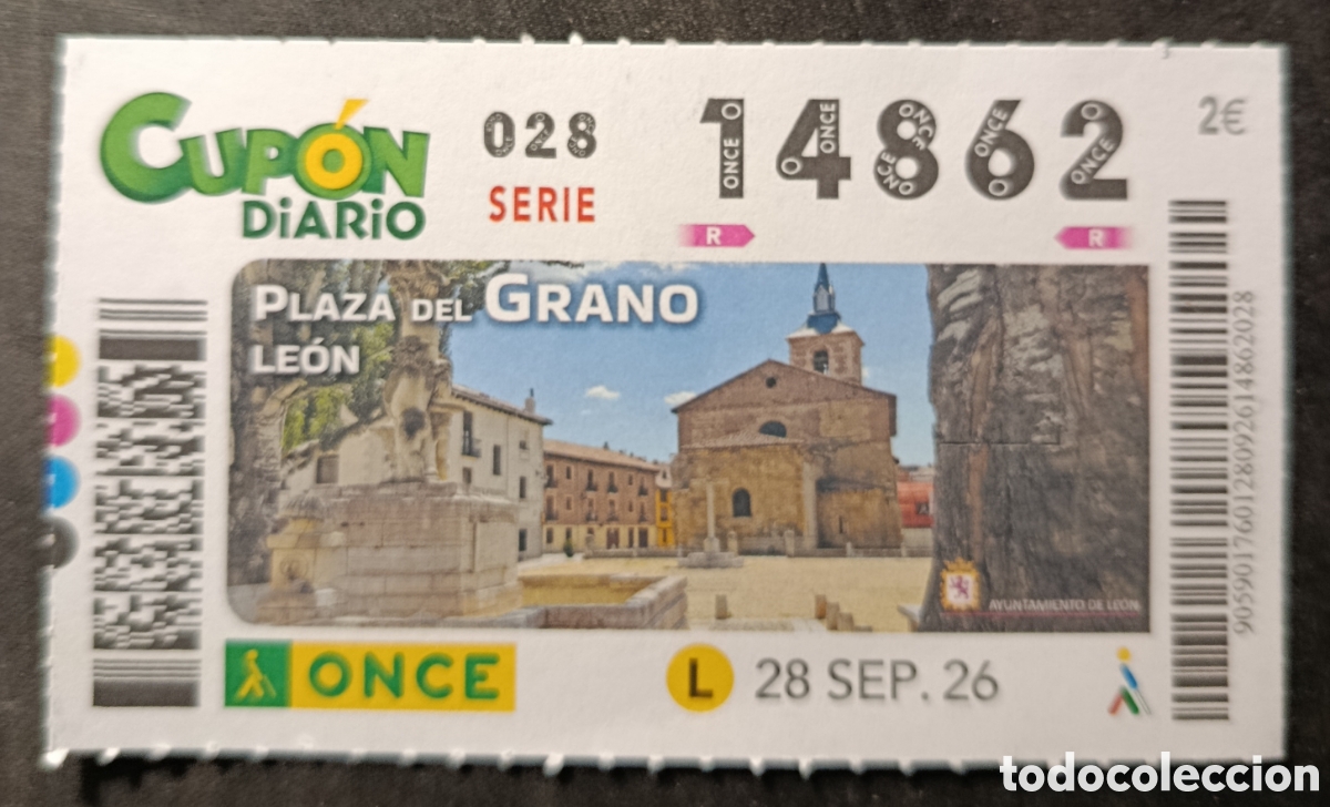 Cupones ONCE: N&deg; 14862 (28/SEPTIEMBRE/2026)-LE&Oacute;N