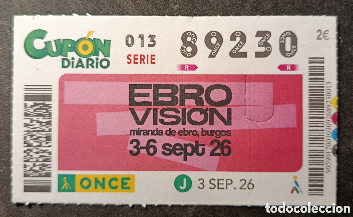 Cupones ONCE: N&deg; 89230 (3/SEPTIEMBRE/2026)-BURGOS