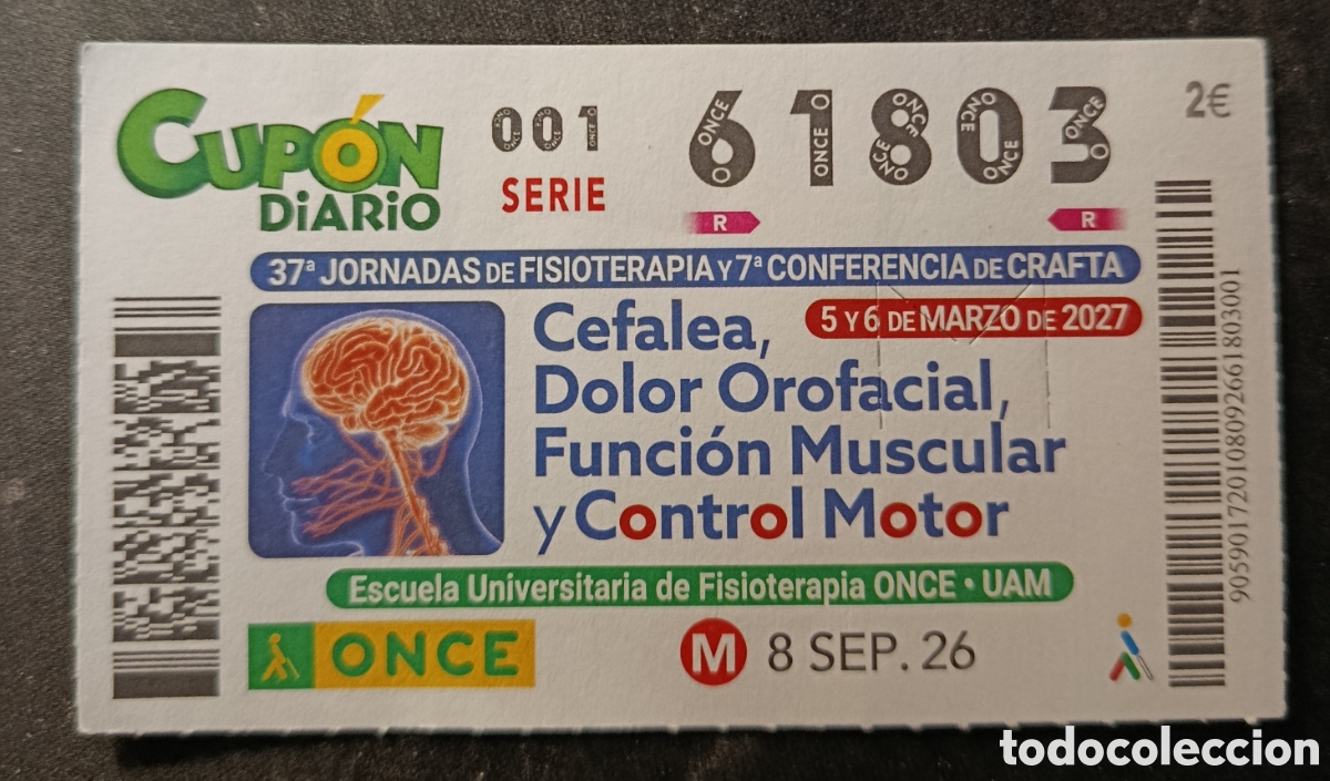Cupones ONCE: N&deg; 61803 (8/SEPTIEMBRE/2026) - Foto 1