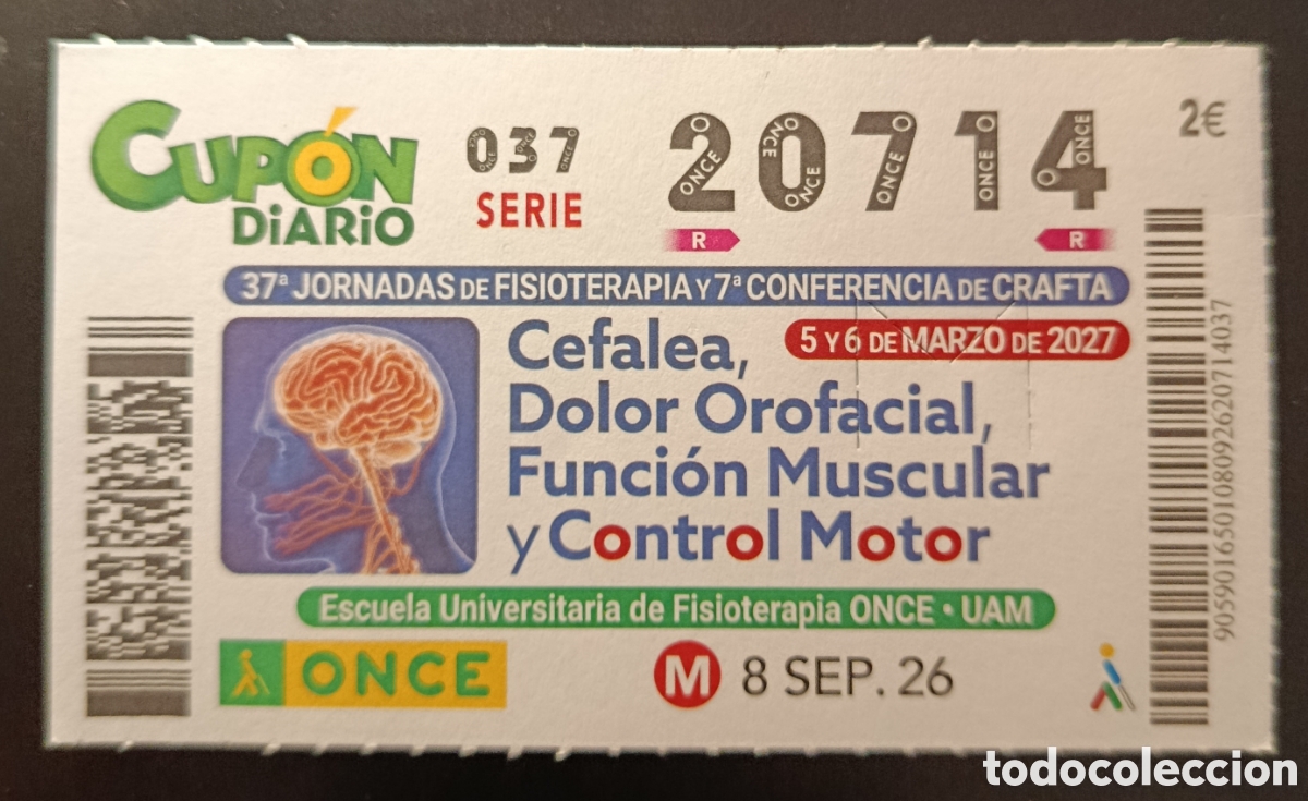 Cupones ONCE: N&deg; 20714 (8/SEPTIEMBRE/2026)