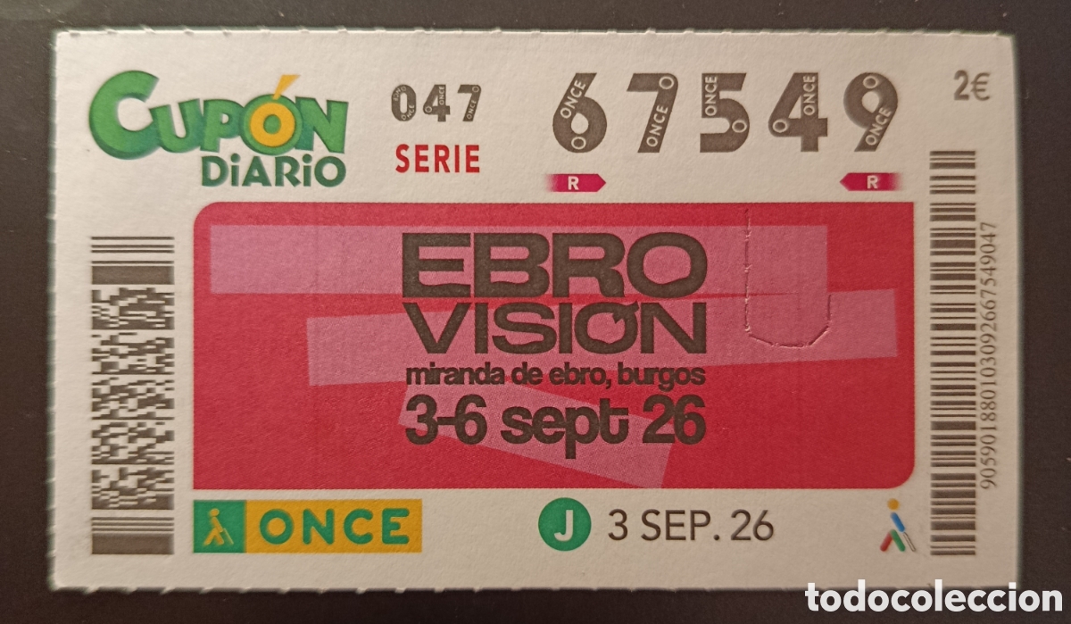 Cupones ONCE: N&deg; 67549 (3/SEPTIEMBRE/2026)-BURGOS