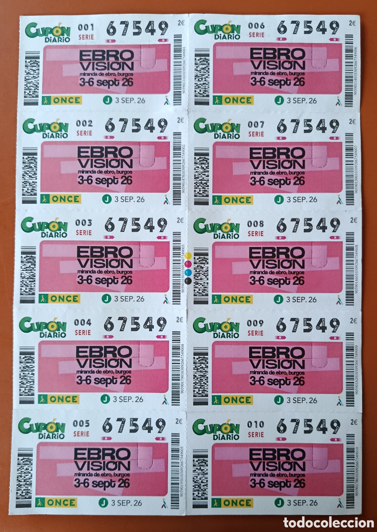 Cupones ONCE: HOJA COMPLETA (3/SEPTIEMBRE/2026)-BURGOS
