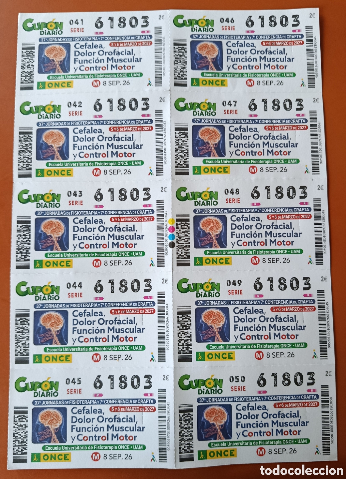 Cupones ONCE: HOJA COMPLETA (8/SEPTIEMBRE/2026) - Foto 1