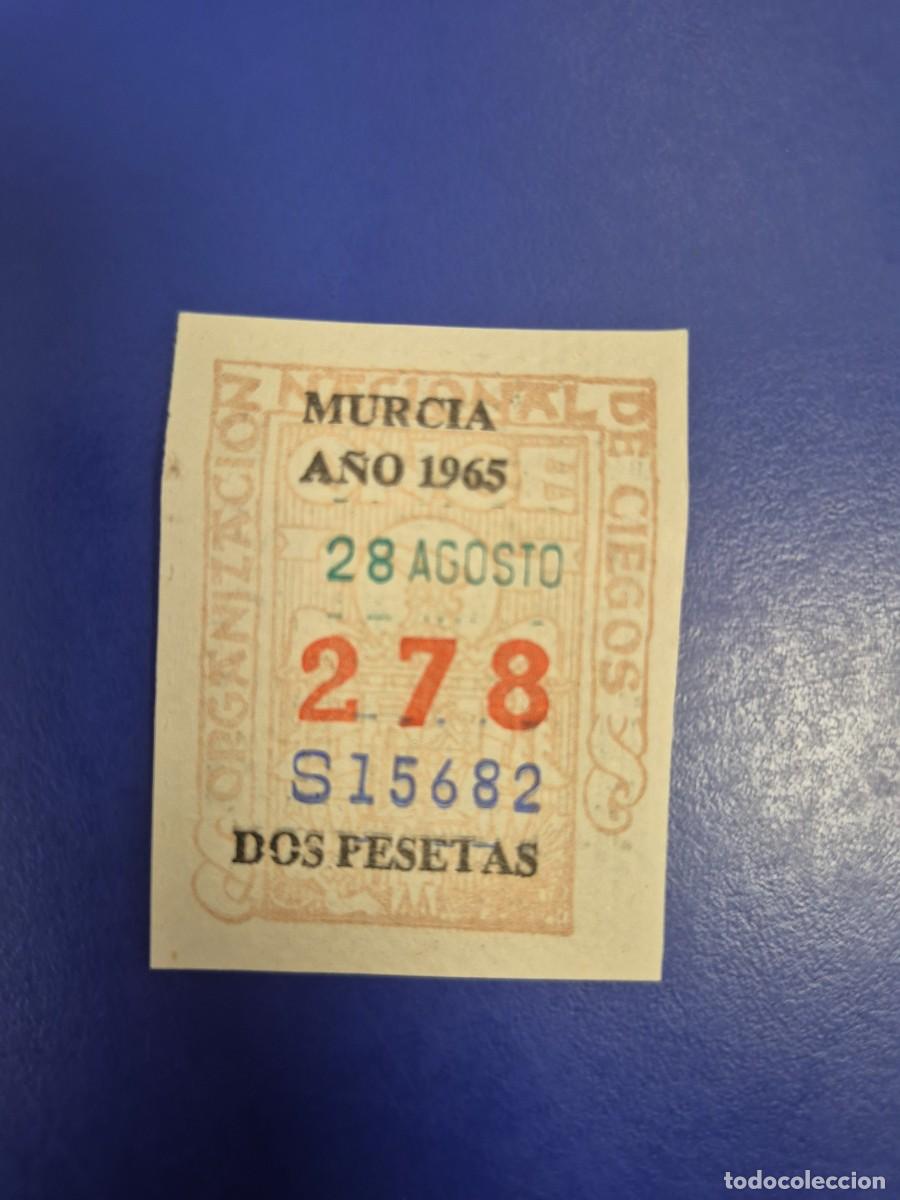 Cupones ONCE: CUPON DE LA ONCE A&Ntilde;O 1965 MURCIA 28 DE AGOSTO