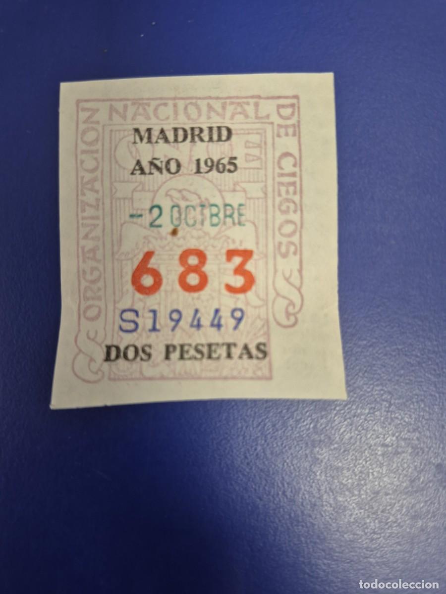 Cupones ONCE: CUPON DE LA ONCE A&Ntilde;O 1965 MADRID 2 DE OCTUBRE