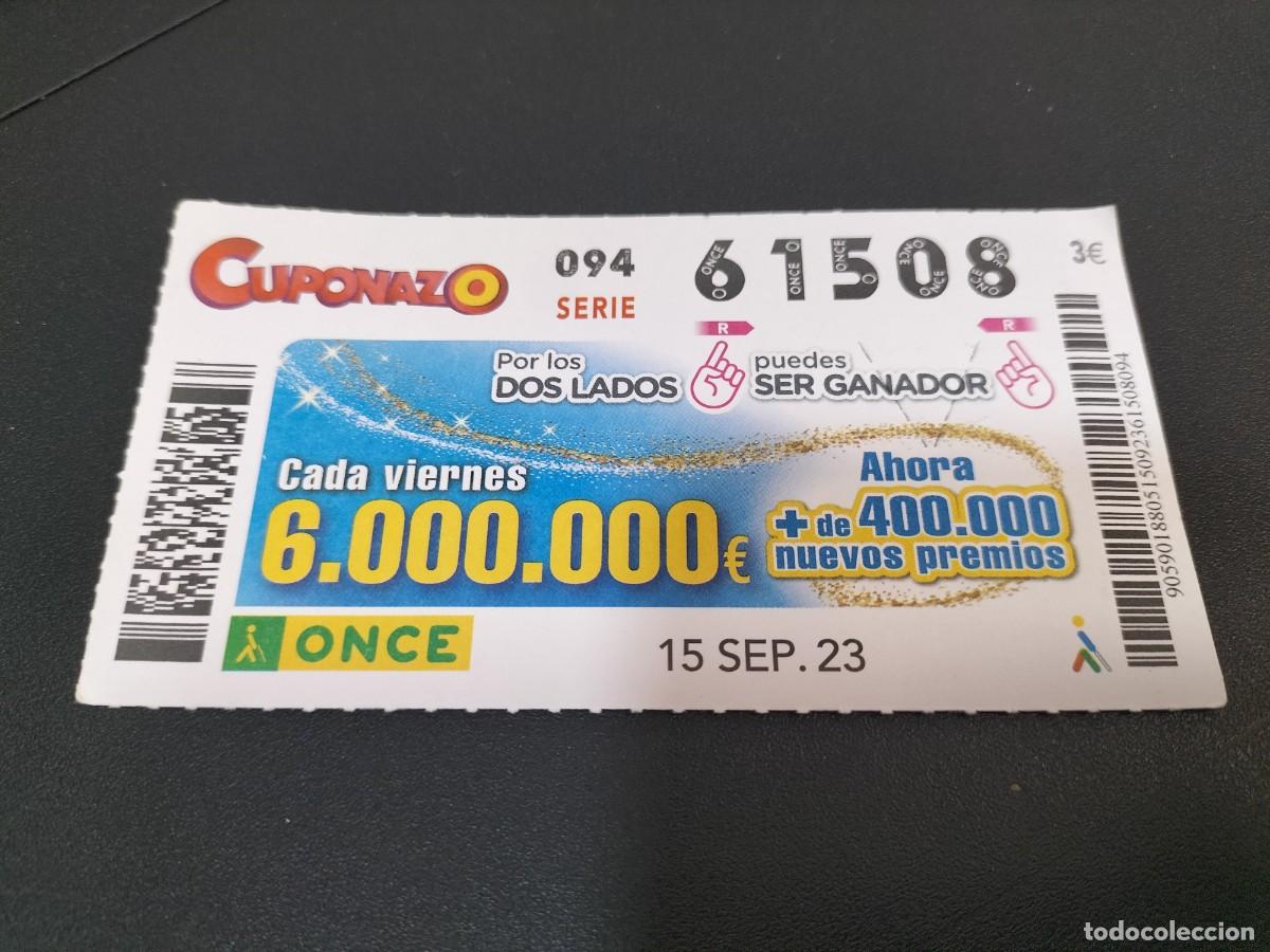 Coupon ONCE: 1 CUPON O DECIMO ONCE - 15 SEPTIEMBRE 2023 CUPONAZO