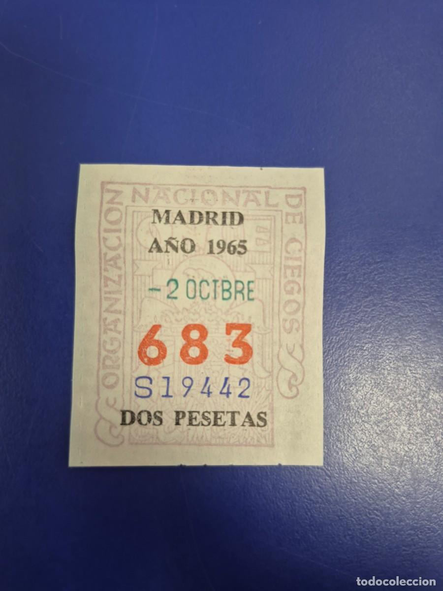 Cupones ONCE: CUPON DE LA ONCE A&Ntilde;O 1965 MADRID 2 DE OCTUBRE