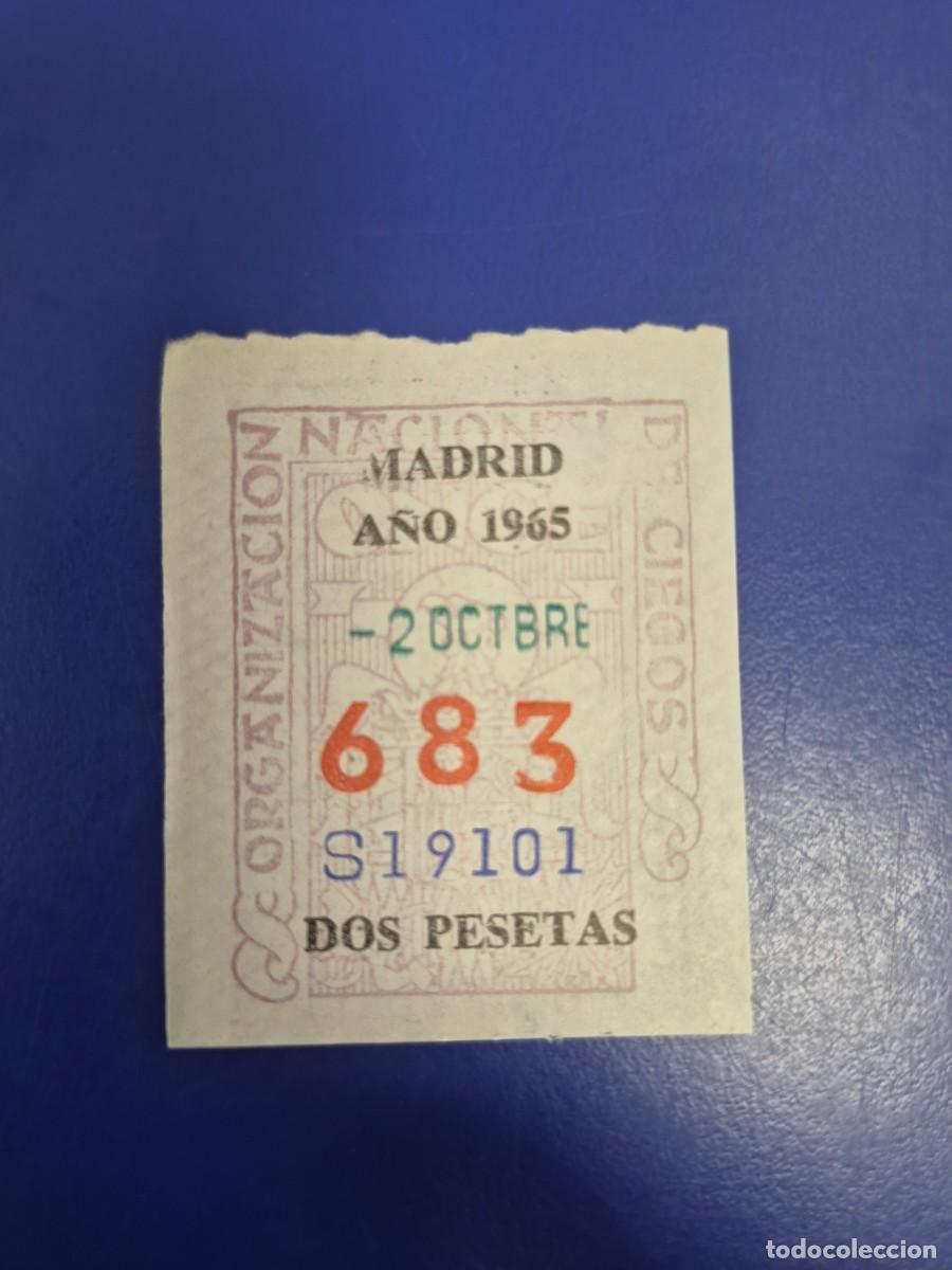 Cupones ONCE: CUPON DE LA ONCE A&Ntilde;O 1965 MADRID 2 DE OCTUBRE