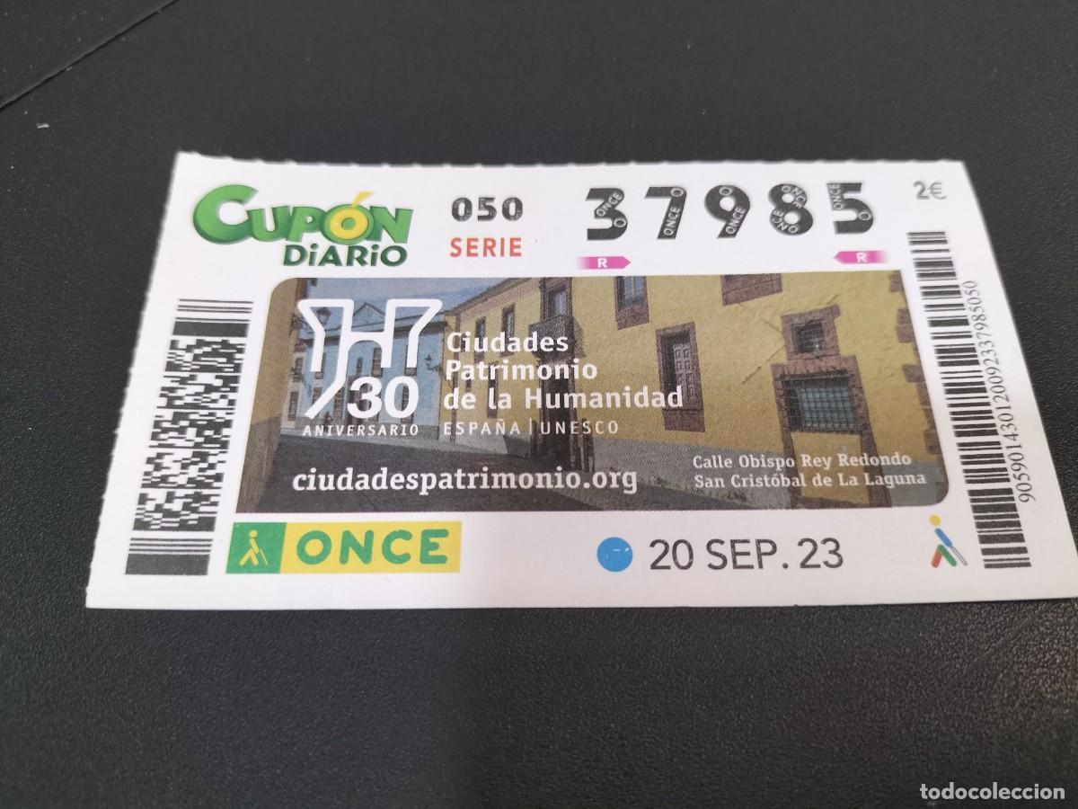 Cupones ONCE: 1 CUPON O DECIMO ONCE - 20 SEPTIEMBRE 2023 SAN CRISTOBAL DE LA LAGUNA, CALLE OBISPO REY TENERIFE