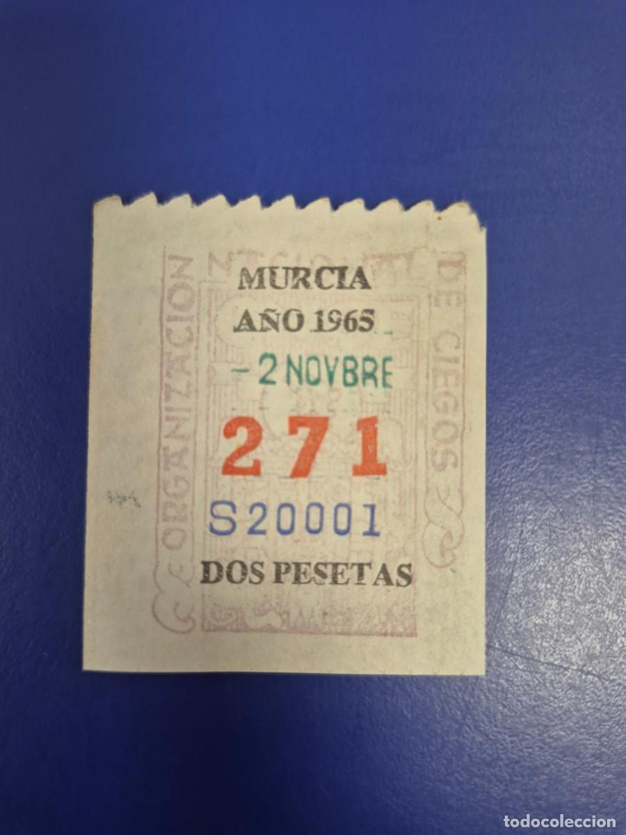 Cupones ONCE: CUPON DE LA ONCE A&Ntilde;O 1965 MURCIA 2 DE NOVIEMBRE