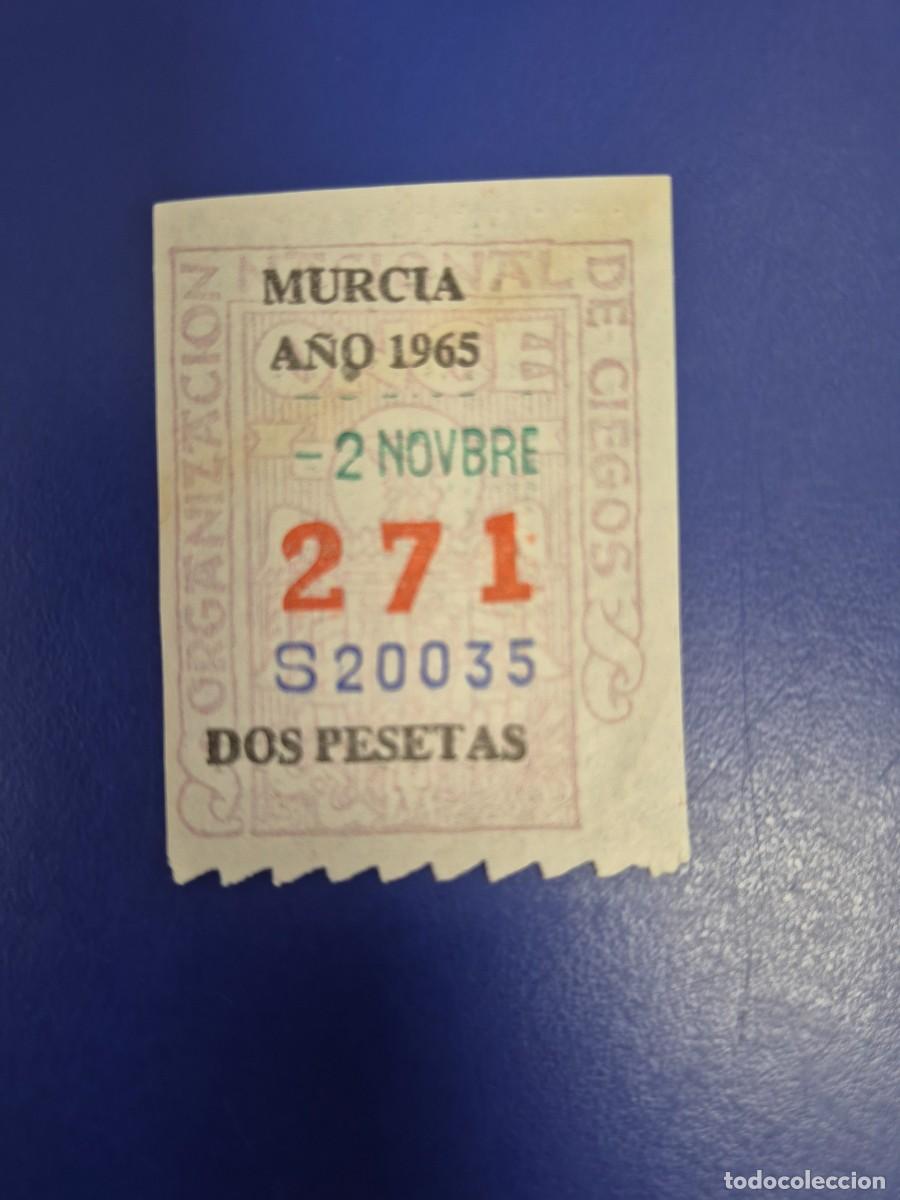 Cupones ONCE: CUPON DE LA ONCE A&Ntilde;O 1965 MURCIA 2 DE NOVIEMBRE