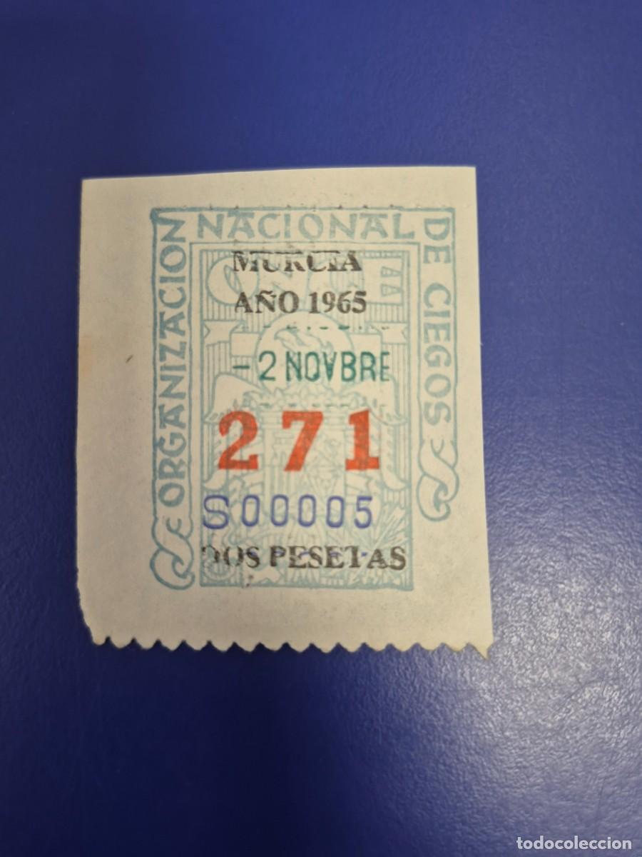 Cupones ONCE: CUPON DE LA ONCE A&Ntilde;O 1965 MURCIA 2 DE NOVIEMBRE